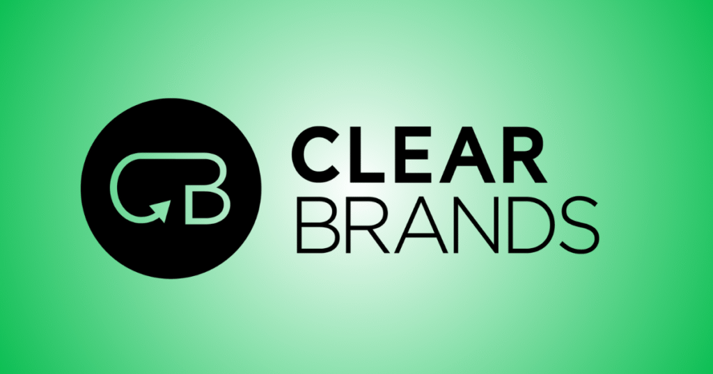 Clear Brands Logo with Green Background