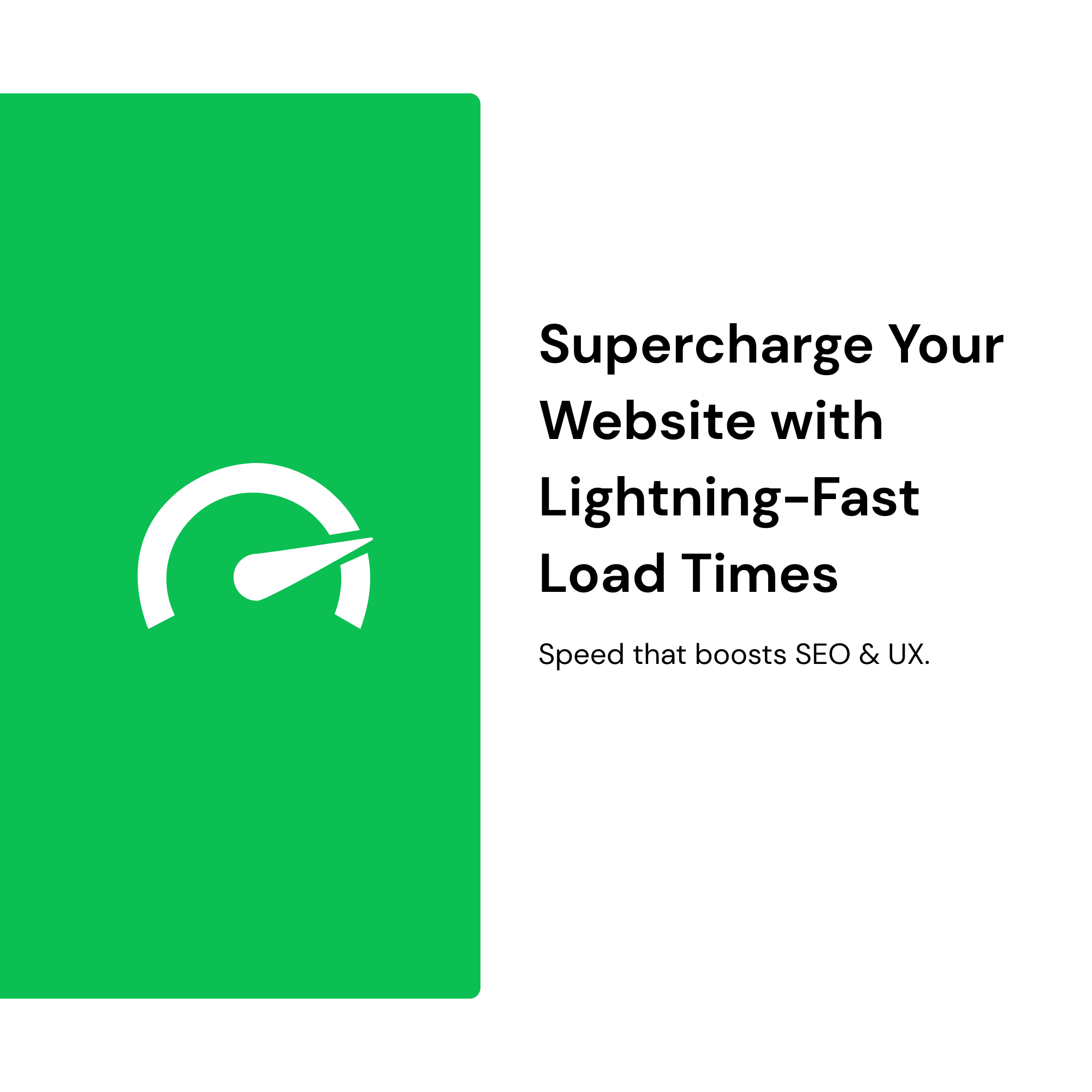 Supercharge Your Website With Lightning Fast Load Times Graphic