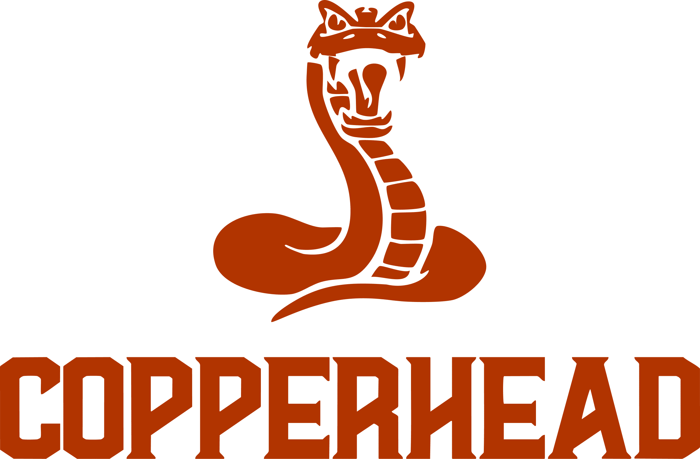 Copperhead Property Maintenance logo featuring a red coiled copperhead snake above the Copperhead wordmark
